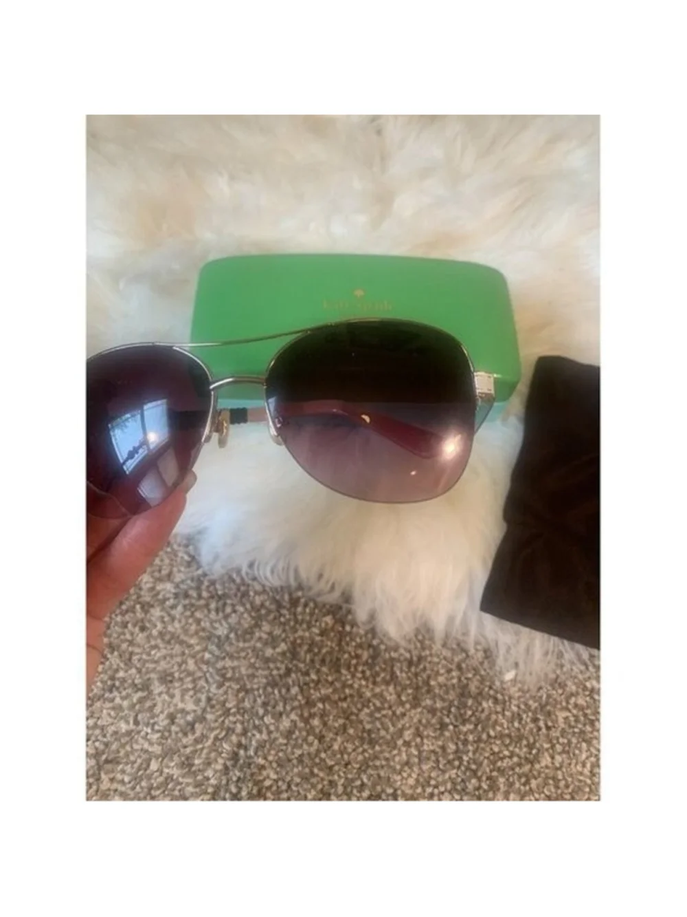 kate spade Sunglasses Cream Brown Gradient